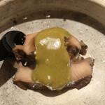 御料理 かつ志 - 鮑の肝ソース