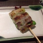 地鶏串焼家 鳥みや - H25.03　アスパラ巻\200