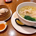 BISTRO CHINESE OSAWA - 蒸し鶏のせ塩麺&点心