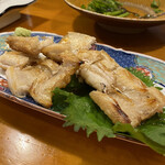 ぬる燗 - 穴子白焼きタレかけ