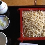 更科 - もり蕎麦。細めの麺で美味しい。