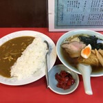 中華麺店 喜楽 - カレーライス ¥600＋ラーメン ¥500
