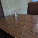 ふじ茶房 - テーブルには、ライター