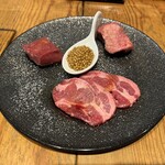 焼肉赤身にくがとう - 202206  ハツ・特上タン塩・タンカルビ