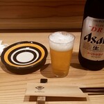 串焼 博多松介 - アサヒスーパードライ大瓶：690円