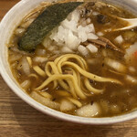 Chikamichiramen - カレーらーめんの麺は平打ち麺です（2022年6月）