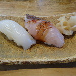 鮨 笹元 - 槍烏賊と黒ソイ