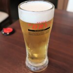 韓国料理 カンガンスルレ東館 - 生ビール（中）　550円