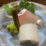 日本料理 旬菜和田 - 真鯛の腹身と赤烏賊の造り