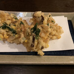 ひでや - とうもろこし「甘々娘」を天ぷらで