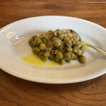 ガストロノミア冨屋 - グリンピースのくたくた蒸し煮