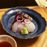 Gion Maruyama - 鯛、カツオのたたき、アオリイカ