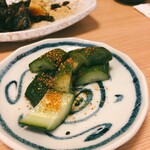 江戸一 - とりあえずお新香皿から全かっぱを撤去