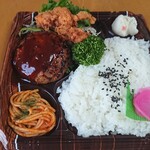 いい菜&ゼスト - ハンバーグ＆ザンギ唐揚弁当