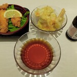 魚べい - スティックチキン、かぼちゃ天ぷら