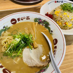 天下一品 - こってり、にんにくあり、普通麺、チャーハン定食