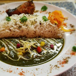 インディアンキッチン ラソイ - ジーラライスのカレーライス（サーグチキン）