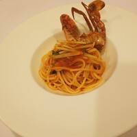マンジャーレ 伊勢山 - カニのトマトソースパスタ