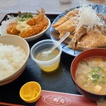 Bia Ando Ajidokoro Misaki Maru - タイムランチ（鯛アラ炊きとえびフライ）