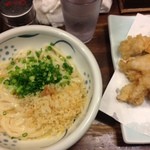 こくわがた - 釜たま（中）＋鶏天(500円）