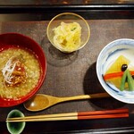 きょうや - 鰹と 蕎麦雑炊    そうめんかぼちゃ