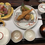 Tonkatsu No Wakura - ひれカツとお刺身盛りランチ２０５０円