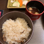 こうの湯 - 飯物：熊本県産小国郷米　占地御飯