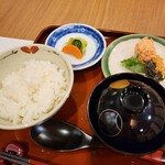 浅香荘 - ご飯は会津産コシヒカリでお茶漬けです。