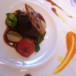 Drammatico - 牛ホホ肉の赤ワイン煮込み　ニンジンのﾋピュレと共に