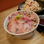 和心 かぎり - ご飯大盛りのミニしまあじ丼