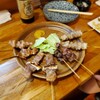 うちわ - 料理写真:串盛り   純鶏 シロ 若鳥もも 豚バラ