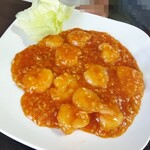 中華料理 桃菜 - エビチリは何と11個も！