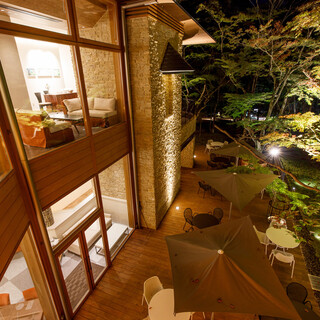 Evening terrace seating