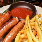 Assorted sausage with potatoes