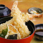 Extra large shrimp Ten-don (tempura rice bowl)