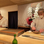 鮨 尚充 - 鉢巻はHERMES