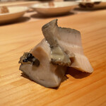 鮨 尚充 - 鮑 肝醤油ソースで