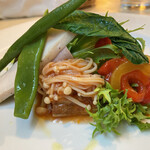 cucinetta girasole - 前菜盛合せの後ろ側