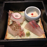 山しのぶ - 造り  自家製蒟蒻 生湯葉