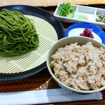 Tsuchinoubu - 茶そば定食（冷）：860円