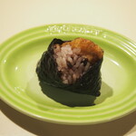 地雷也 - 天むす（黒米）