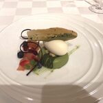 ラ・メール ザ クラシック - 伊勢茶のムース 牛乳ソルベ添え