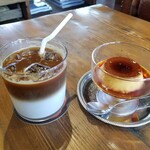 カフェ ファシル - カフェラテアイス、プリン