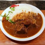 Suteki Hausu Yamato - 肉を食べる！黒毛和牛カレー(1,100円)
                        (ご飯大盛り 追加料金無し)