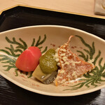 道人 - トマト・鮑・ばちこの天ぷら