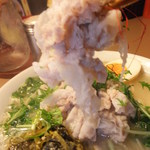 ラーメン櫻島 - しゃぶラーメン　９００円の黒豚シャブシャブ肉　【　２０１３年３月　】