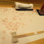 新ばし 星野 - 妻はウーロン茶。季節を感じさせますね。