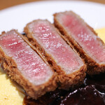 kitchen俊貴 - ２０２２年６月再訪：山崎牛 雌牛レアヒレカツ☆