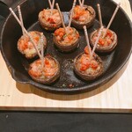烤蘑菇鐵板燒- 塞滿火腿 -