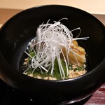 銀座 稲葉 - 賀茂茄子＆鶏挽く肉の餡掛け